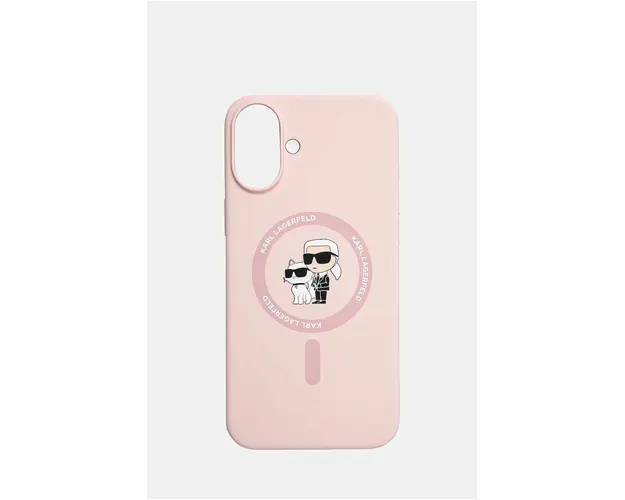 Karl Lagerfeld etui pentru telefon iPhone 16 Plus 6.7 culoarea roz, KLHMP16MSCMKCRHP