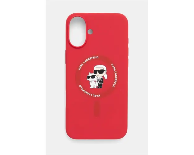 Karl Lagerfeld etui pentru telefon iPhone 16 Plus 6.7 culoarea rosu, KLHMP16MSCMKCRHR