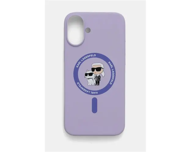 Karl Lagerfeld etui pentru telefon iPhone 16 Plus 6.7 culoarea violet, KLHMP16MSCMKCRHU