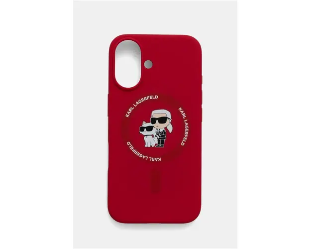 Karl Lagerfeld etui pentru telefon iPhone 16 6.1 culoarea rosu, KLHMP16SSCMKCRHR