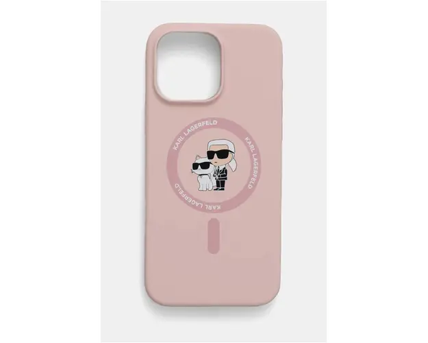Karl Lagerfeld etui pentru telefon iPhone 16 Pro Max 6.9 culoarea roz, KLHMP16XSCMKCRHP