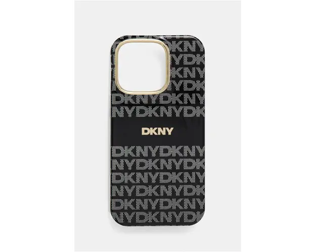 Dkny etui pentru telefon iPhone 16 Pro 6.3 culoarea negru, DKHMP16LHRHSEK