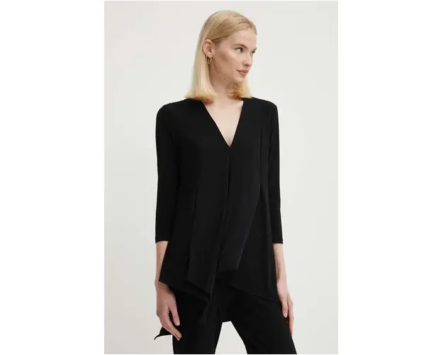 Joseph Ribkoff bluza femei, culoarea negru, neted, 161066