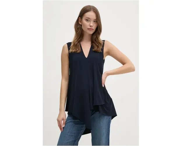 Joseph Ribkoff bluza femei, culoarea albastru marin, neted, 161060