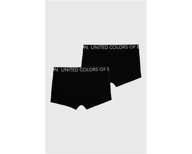 United Colors of Benetton boxeri copii 2-pack culoarea negru