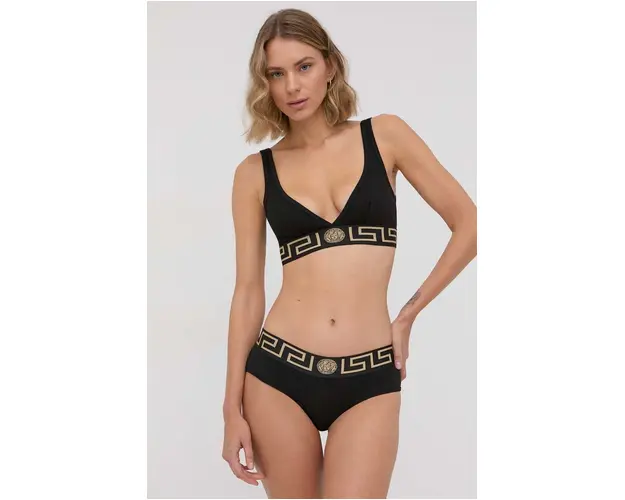 Versace Sutien culoarea negru, material uni