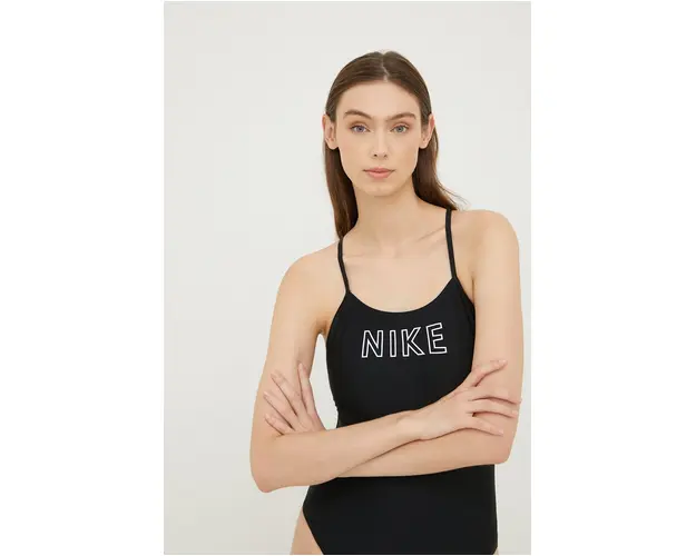 Nike costum de baie dintr-o bucata Cutout culoarea negru, cupa moale