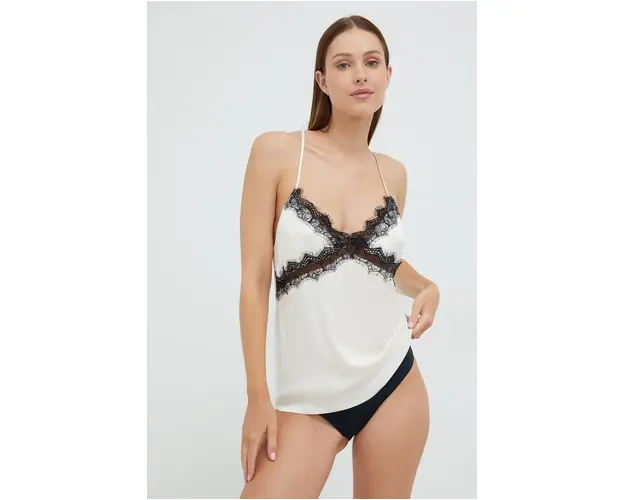 Karl Lagerfeld maiou de pijama culoarea bej