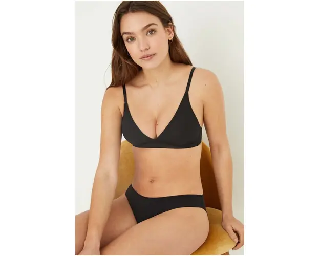 women'secret sutien NATURAL culoarea negru, neted