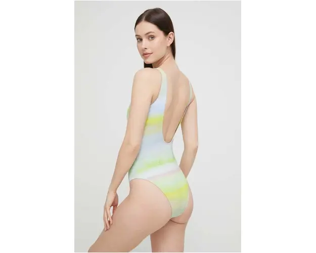 Paul Smith costum de baie dintr-o bucata culoarea galben, cupa moale