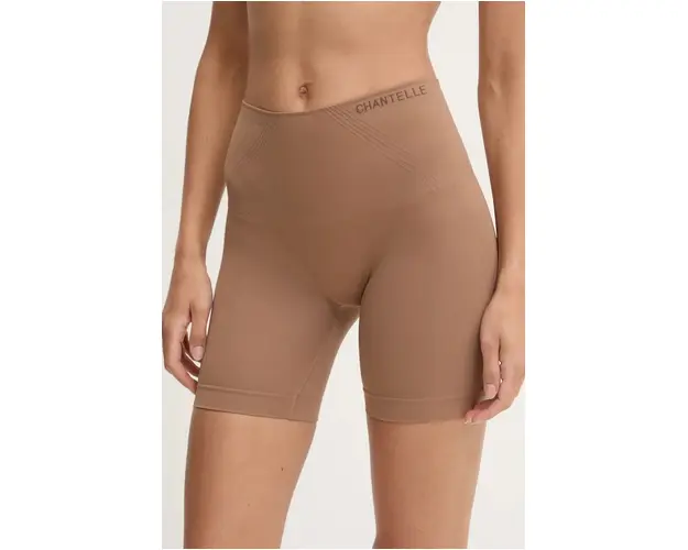 Chantelle pantaloni scurti modelatori SOFT STRETCH culoarea maro