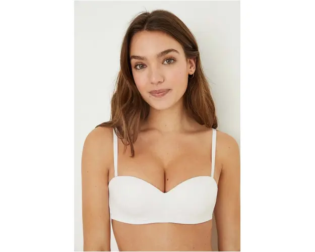 women'secret sutien culoarea alb, neted