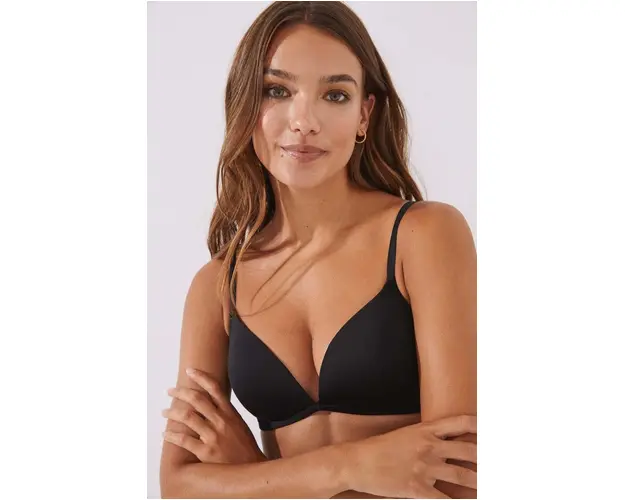 women'secret sutien culoarea negru, neted