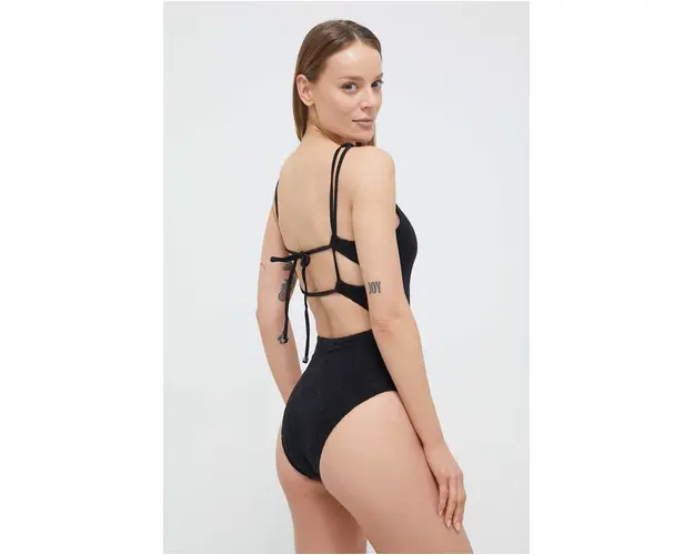 Karl Lagerfeld costum de baie dintr-o bucata culoarea negru, cupa moale