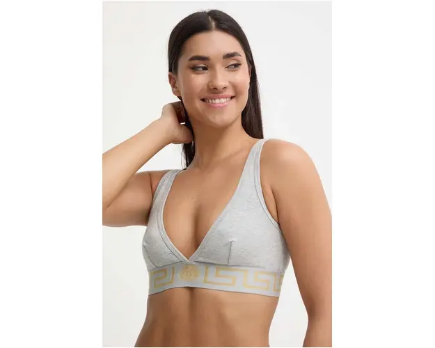 Versace sutien culoarea gri, neted, AUD01047 1A09500