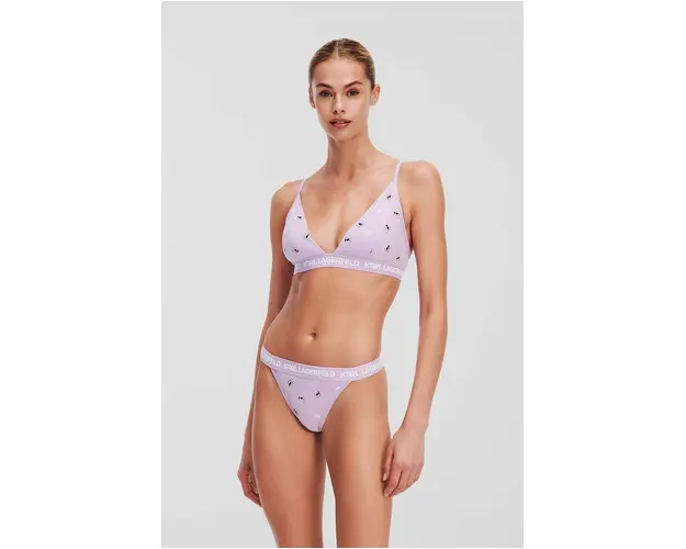 Karl Lagerfeld sutien culoarea violet, bumbac, modelator, 245W2118