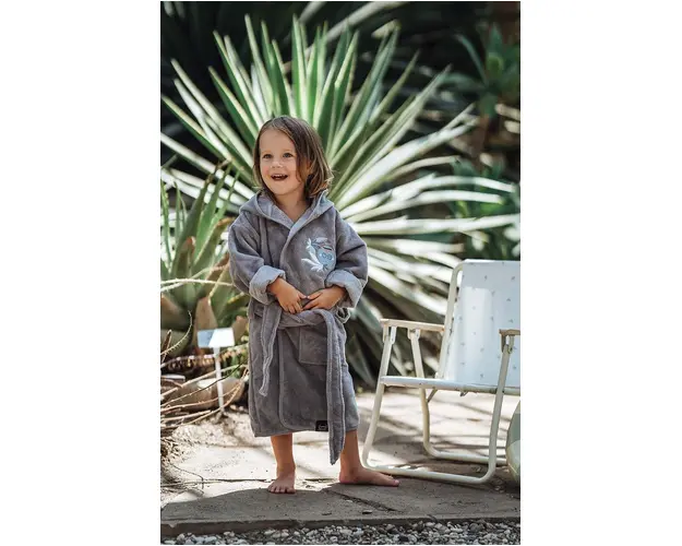 La Millou halat copii FLY ME TO THE MOON SKY S culoarea gri