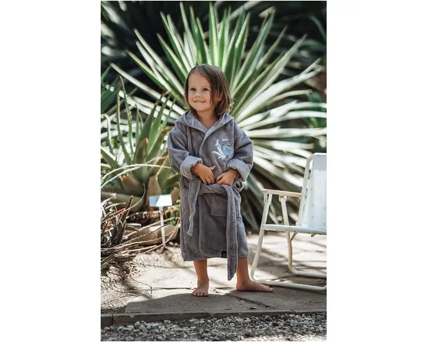 La Millou halat copii FLY ME TO THE MOON SKY culoarea gri