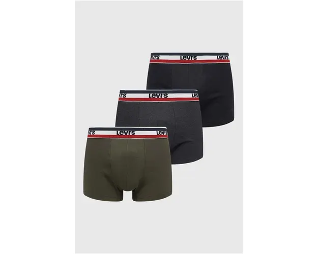 Levi's boxeri 3-pack barbati, culoarea verde 37149.0814-009