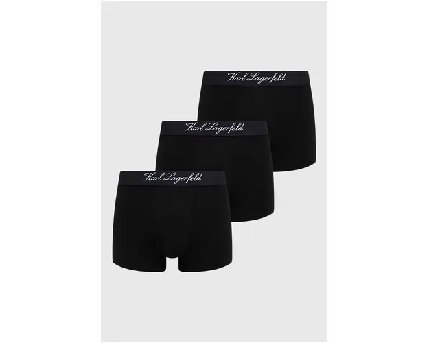 Karl Lagerfeld boxeri 3-pack barbati, culoarea negru