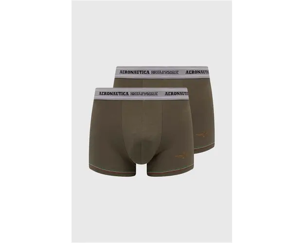 Aeronautica Militare boxeri 2-pack barbati, culoarea verde, AM1UBX004