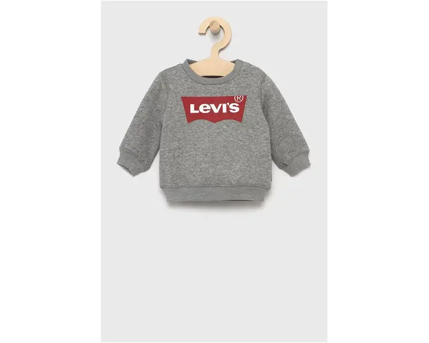 Levi's Bluza copii culoarea gri, cu imprimeu