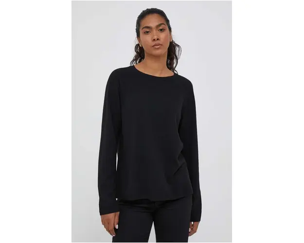 United Colors of Benetton pulover din amestec de casmir culoarea negru, light