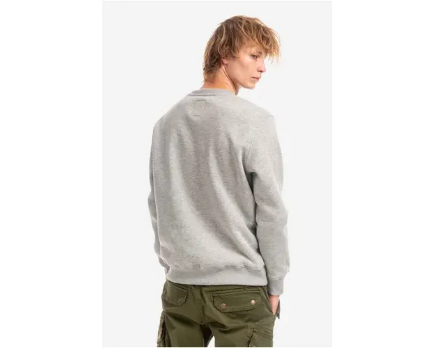 Alpha Industries bluza Basic Sweater Small Logo barbati, culoarea gri, cu imprimeu 188307.17-grey