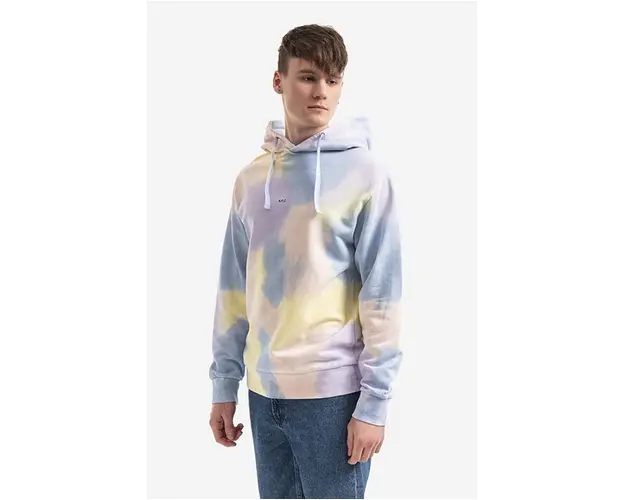 A.P.C. hanorac de bumbac Victor barbati, cu gluga, cu model COEWP.H27703-MULTICOLOR