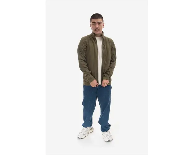 Fjallraven bluza Lite Fleece Jacket barbati, culoarea verde, uni F86971.620-620