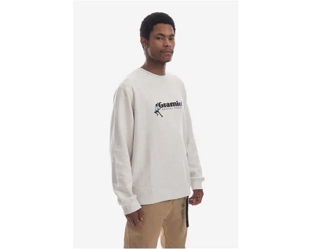 Gramicci hanorac de bumbac barbati, culoarea bej, cu imprimeu G3SU.J060-ash