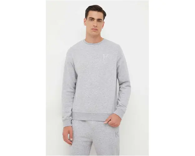 Karl Lagerfeld bluza barbati, culoarea gri, melanj