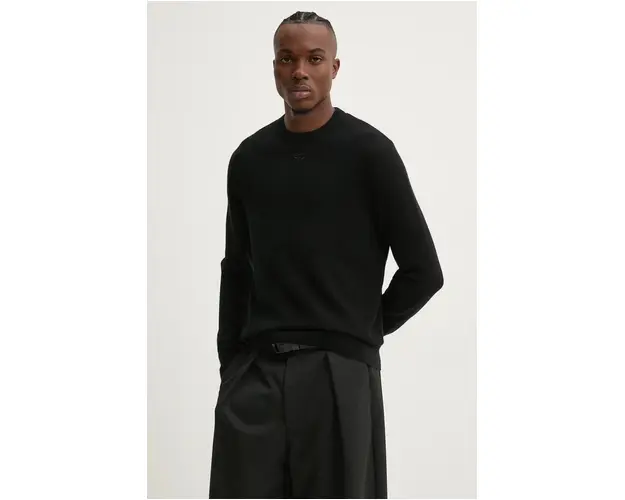Diesel pulover de lana K-VIERI barbati, culoarea negru, light, A12436.0GEAY