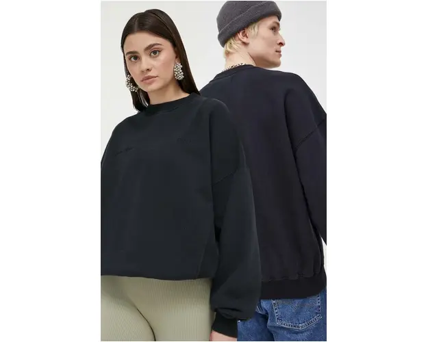 Preach hanorac de bumbac culoarea negru, neted