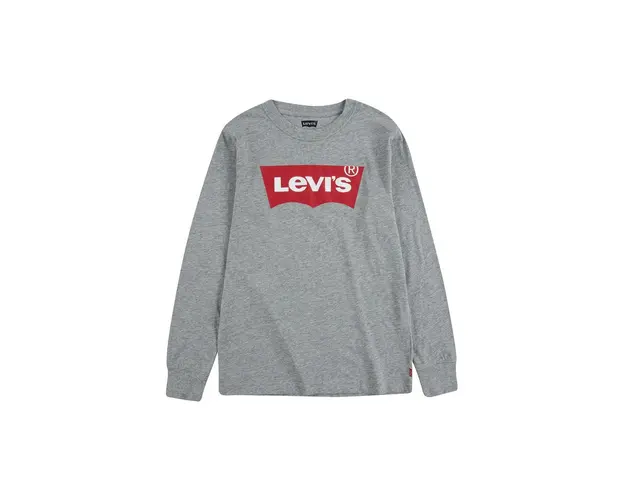 Levi's Longsleeve copii culoarea gri, cu imprimeu