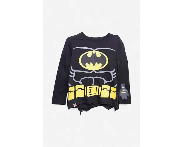 Lego longsleeve copii culoarea negru, cu imprimeu