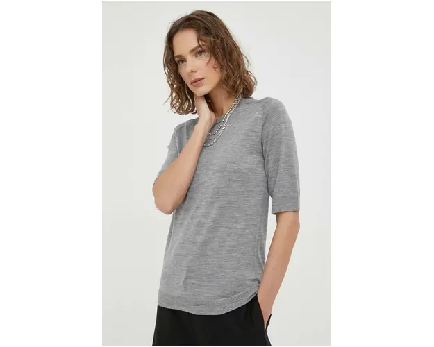 Day Birger et Mikkelsen tricou de lana Carolina culoarea gri