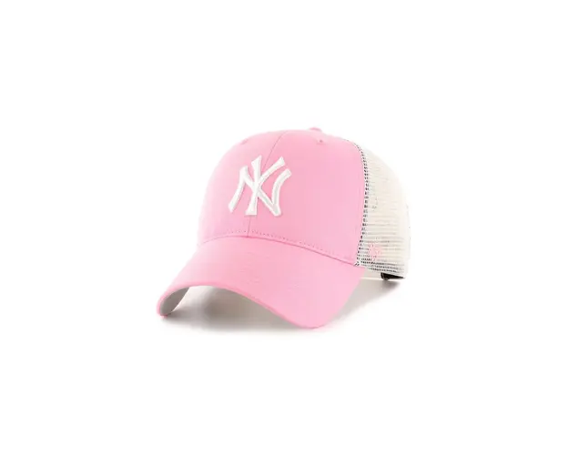 47brand sapca MLB New York Yankees culoarea roz, cu imprimeu B-BRANS17CTP-RSA