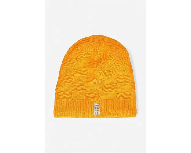 Lego caciula copii culoarea galben, din tesatura neteda, LEGO® Wear Hat