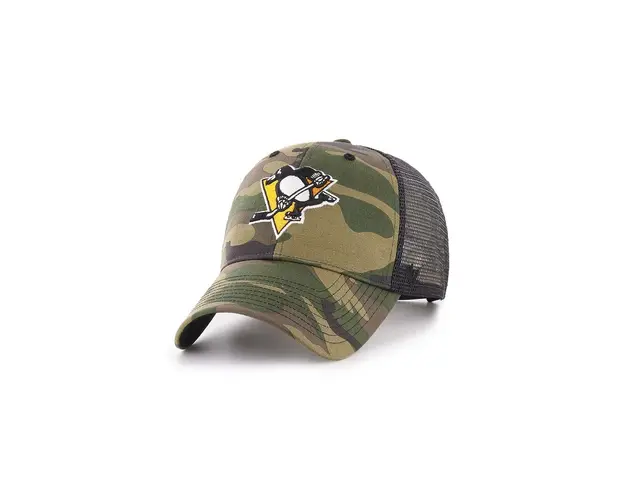 47brand sapca NHL Pittsburgh Penguins culoarea verde, modelator, H-CBRAN15GWP-CM