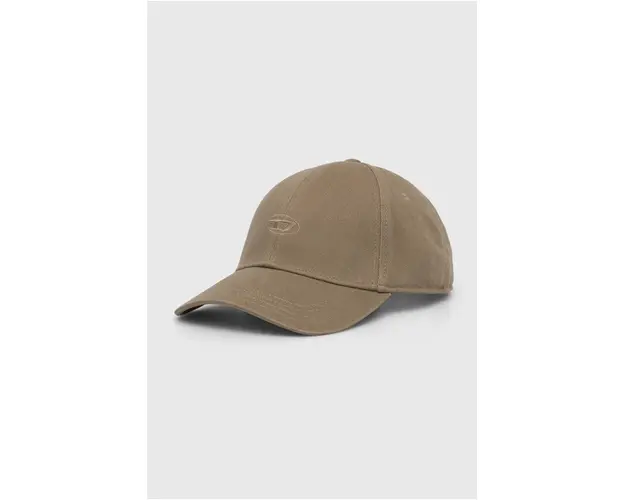Diesel sapca de baseball din bumbac C-RUN-WASH culoarea bej, cu imprimeu, A11361.0BLAA
