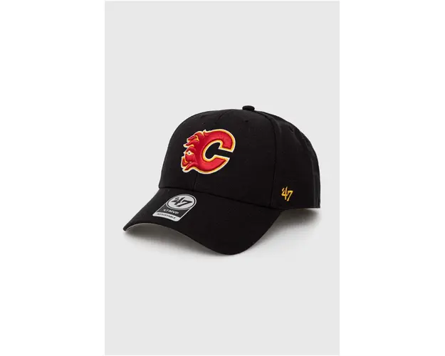 47brand sapca NHL Calgary Flames culoarea negru, cu imprimeu