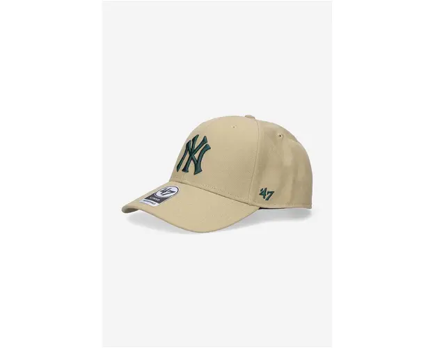 47brand sapca New York Yankees culoarea bej, cu imprimeu