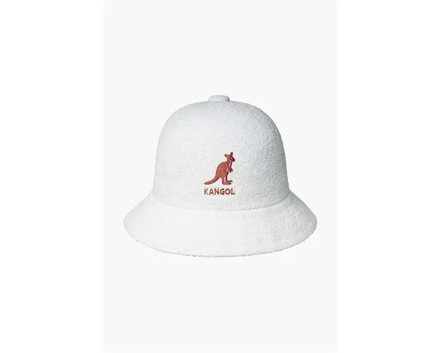 Kangol palarie Kapelusz Kangol Big Logo Casual K3407 WHITE culoarea alb K3407.WHITE-WHITE