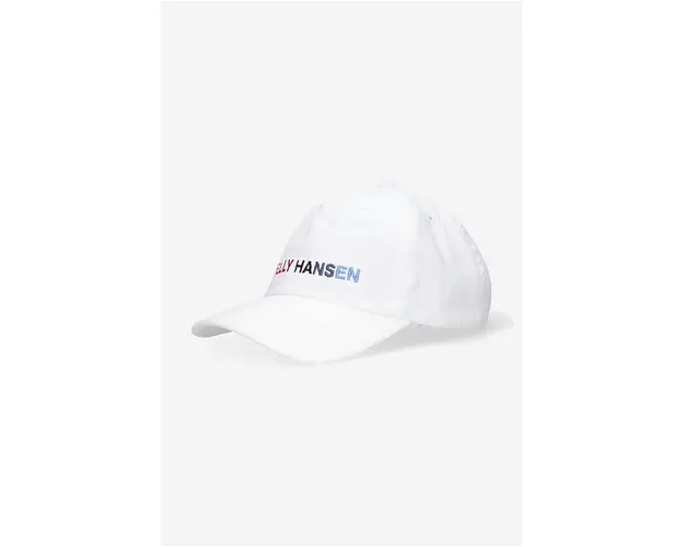 Helly Hansen sapca de baseball din catifea Graphic Cap culoarea alb, cu imprimeu 48146-11