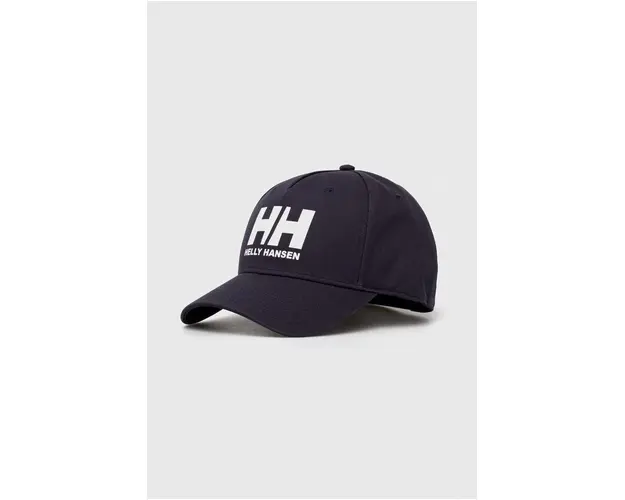 Helly Hansen sapca de baseball din bumbac HH Ball Cap 67434 001 culoarea bleumarin, cu imprimeu 67434