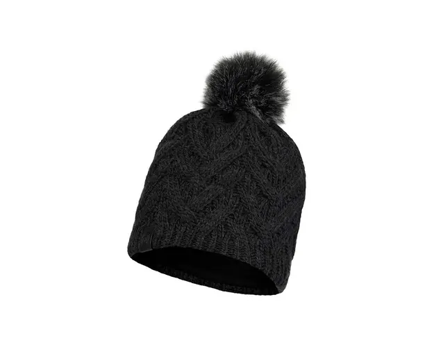Buff caciula Caryn culoarea negru, din tricot gros