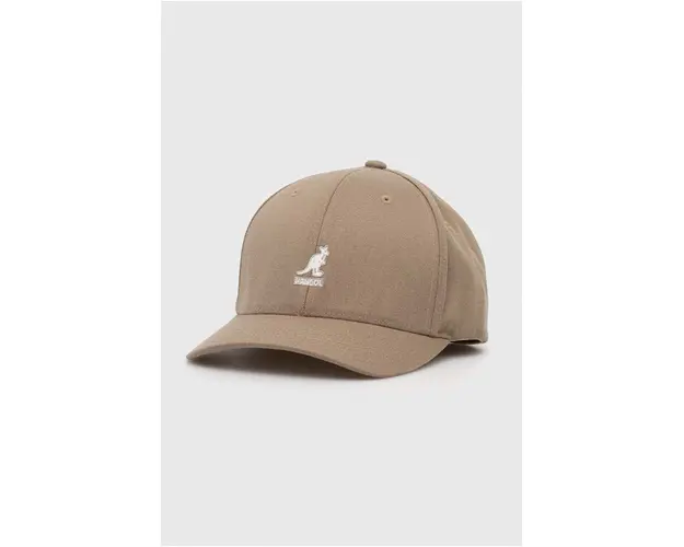 Kangol sapca din amestec de lana culoarea bej, neted