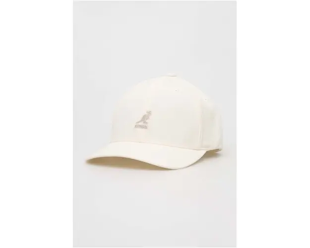 Kangol sapca din amestec de lana culoarea bej, neted