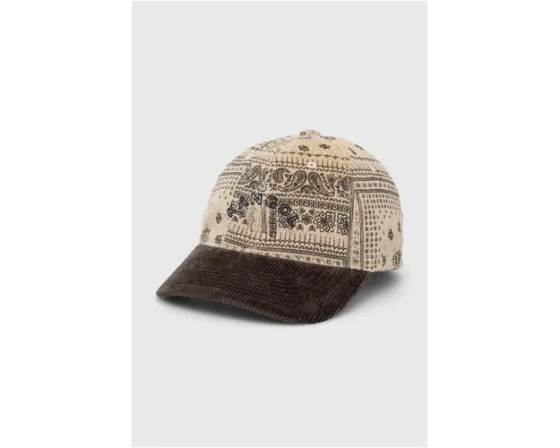 Kangol sapca de baseball din catifea culoarea bej, modelator
